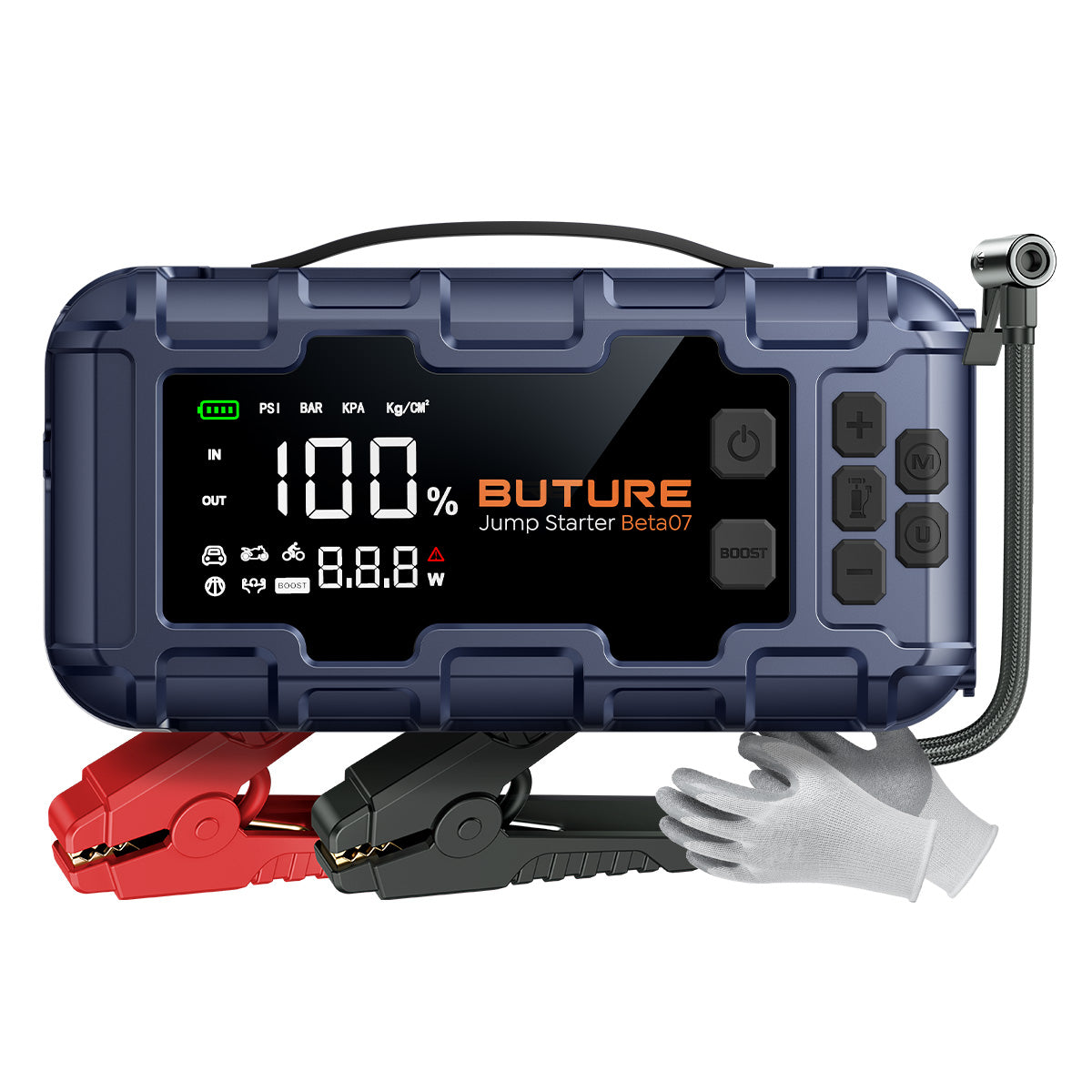 【New Arrival】Buture Beta07 Car Jump Starter 6000A With 160PSI Air Compressor