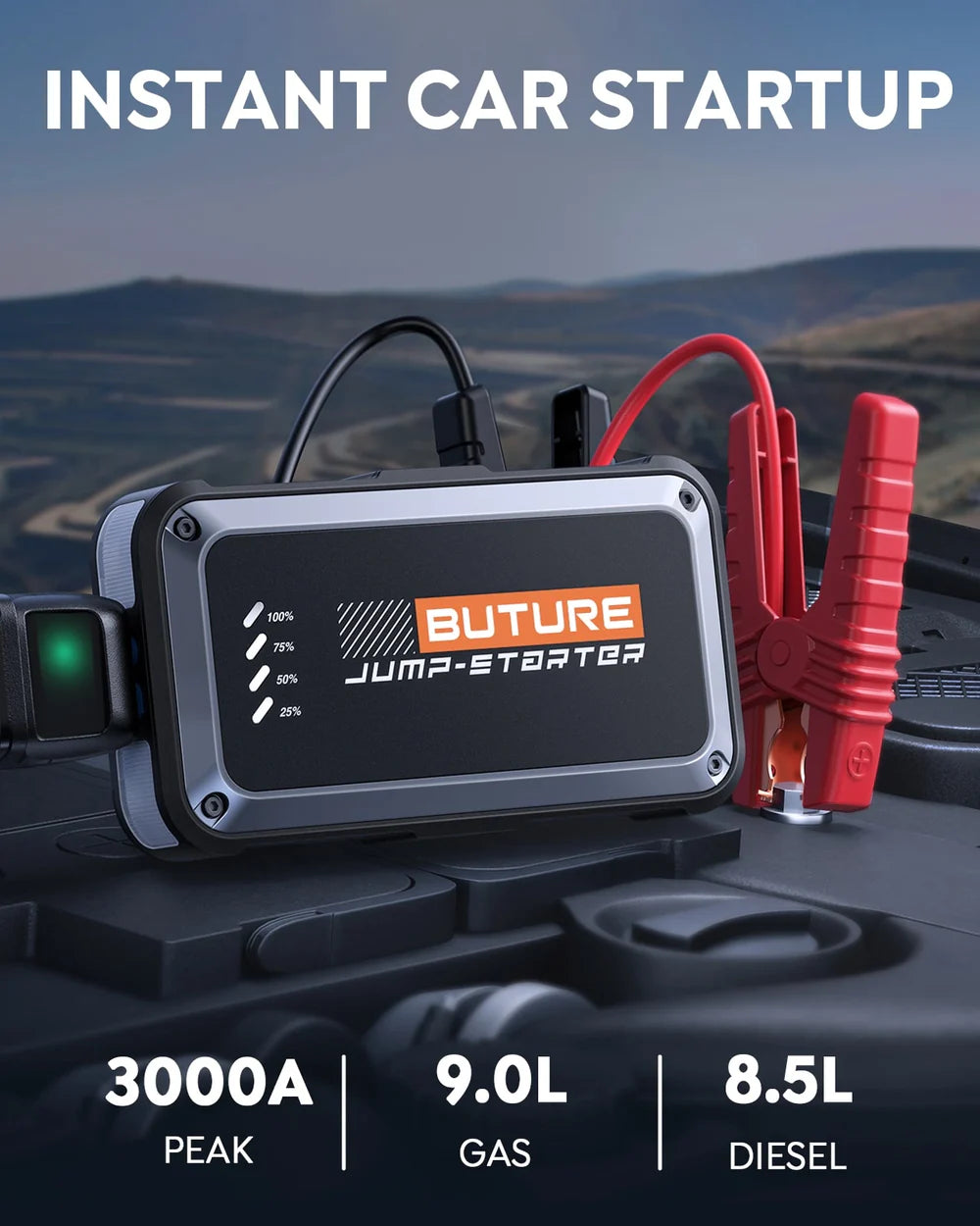 【New Arrival】Beta08 Portable Car Jump Starter 3000A 16800mAh Jump Box